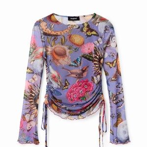 Gathered tulle t-shirt for women Desigual